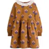 Mini Boden Kids' Frill Sweater Dress In Brown