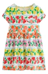Mini Boden Kids' Fun Heart Pocket Jersey Dress In Rainbow Fruit Stripe