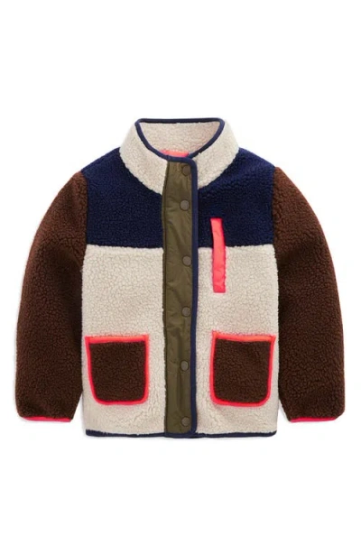 Mini Boden Kids' Fun Mix Recycled Polyester Fleece Jacket In Green