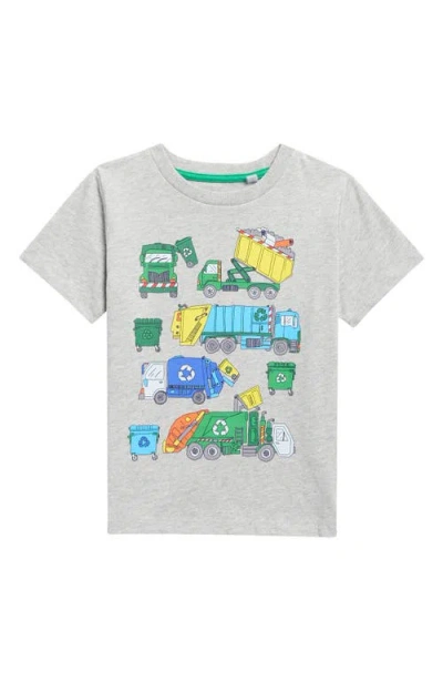 Mini Boden Kids' Graphic Print Cotton T-shirt In White