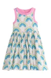 Mini Boden Kids' Harlow Shell Print Strappy Cotton Sundress In Soft Ivory Rainbow Shells