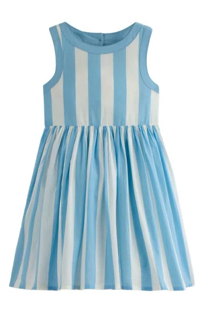 Mini Boden Kids' Harlow Stripe Strappy Cotton Sundress In Blue