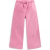 Mini Boden Kids' Heart Pocket Velour Pants In Pink