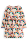 Mini Boden Kids' Heart Print Cotton Jersey Dress In Multi