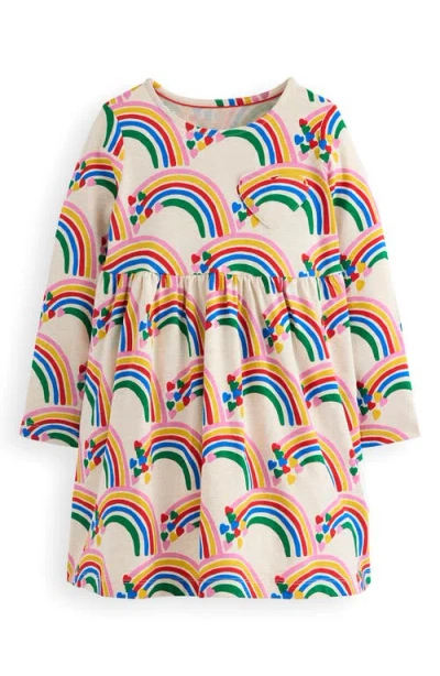 Mini Boden Kids' Heart Print Cotton Jersey Dress In Multi