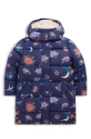 Mini Boden Kids' Hooded Longline Puffer Coat In Blue