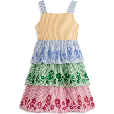 Mini Boden Kids' Hotchpotch Tiered Dress In Multi