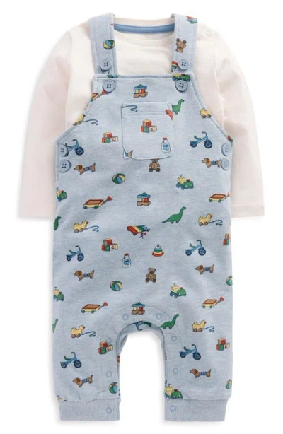 Mini Boden Babies'  Kids' Jersey Dungaree Set In Blue
