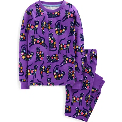 Mini Boden Kids' Kitty Print Glow In Purple