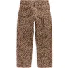 Mini Boden Kids' Leopard Print Cotton Pants In Multi