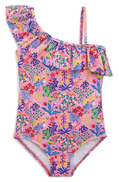 Mini Boden Kids' Lila Ruffle One-piece Swimsuit In Multi