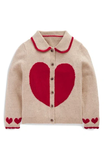Mini Boden Kids' Logo Cardigan In Neutral