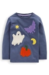 Mini Boden Kids' Long Sleeve Bouclé T-shirt In Blue