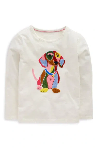 Mini Boden Kids' Long Sleeve Bouclé T-shirt In Neutral