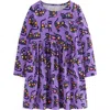 Mini Boden Kids' Long Sleeve Heart Pocket Cotton Jersey Dress In Blue