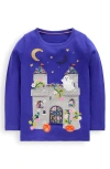 Mini Boden Kids' Long Sleeve Lift The Flap Cotton T-shirt In Purple