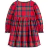 Mini Boden Kids' Madeline Plaid Long Sleeve Cotton Flannel Dress In Red
