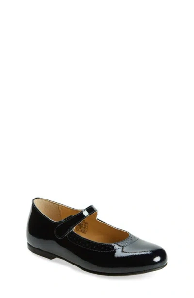 Mini Boden Kids' Mary Jane In Navy Patent