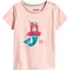 Mini Boden Kids' Mermaid Appliqué Cotton T-shirt In Chalk Pink Mermaid