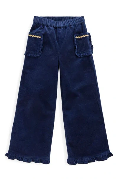 Mini Boden Kids' Metallic Accent Corduroy Pants In Blue