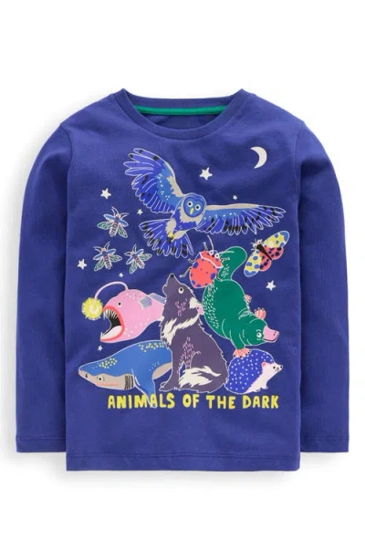 Mini Boden Kids' Night Animals Glow In Blue