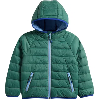 Mini Boden Kids' Pack Away Quilted Jacket In Green