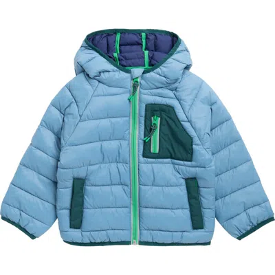 Mini Boden Kids' Pack-away Padded Jacket In Blue