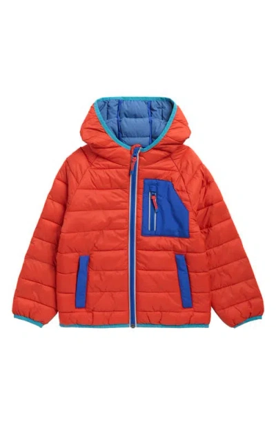 Mini Boden Kids' Pack-away Padded Jacket In Orange