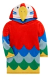 Mini Boden Kids' Parrot Appliqué Terry Cloth Swim Cover-up Top