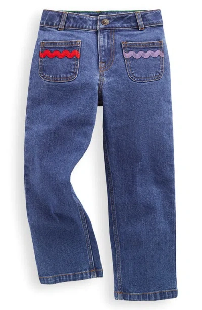 Mini Boden Kids' Patch Pocket Jeans In Blue