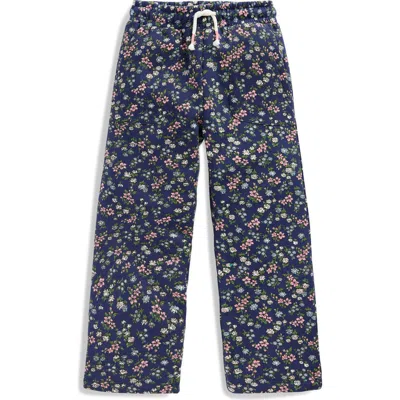 Mini Boden Kids' Patterned Wide Leg Pants In Blue