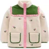 Mini Boden Kids' Pretty Mixed Media Jacket In Pink