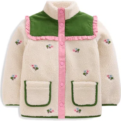 Mini Boden Kids' Pretty Mixed Media Jacket In Pink