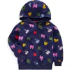Mini Boden Kids' Print Cotton Hoodie In Blue