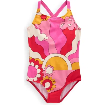 Mini Boden Kids' Printed One-piece Swimsuit In Multi