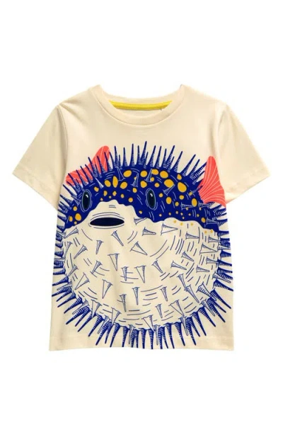 Mini Boden Kids' Pufferfish Graphic T-shirt In Soft Starboard Flying Fish