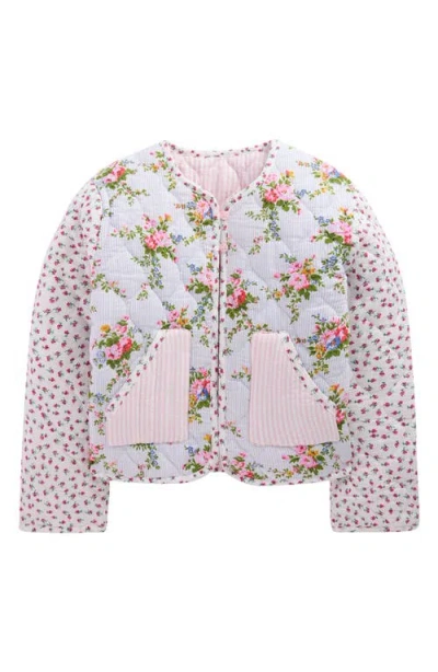 Mini Boden Kids' Quilted Reversible Jacket In Blue