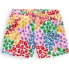 Mini Boden Kids' Rainbow Leopard Spot Terry Cloth Shorts In Multi