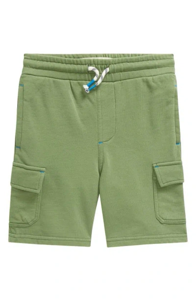Mini Boden Kids' Relaxed Jersey Cargo Shorts In Safari Green