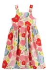 Mini Boden Kids' Remy Floral Button-up Cotton Sundress In Multi