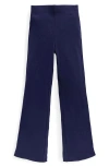 Mini Boden Kids' Rib Knit Flare Leggings In Blue