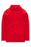 Mini Boden Kids' Rib Turtleneck Shirt In Red