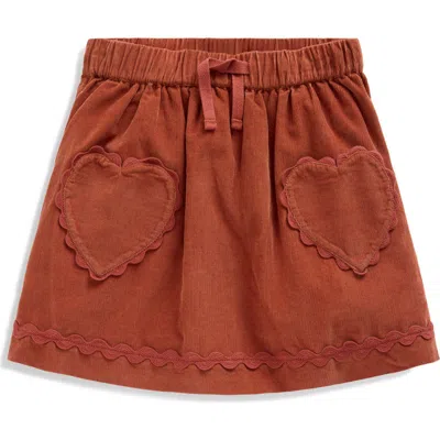 Mini Boden Kids' Rickrack Corduroy Skirt In Red