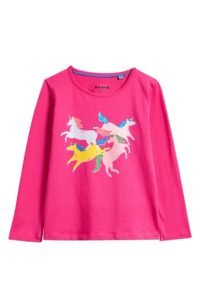Mini Boden Kids' Riso Print T-shirt In Pink