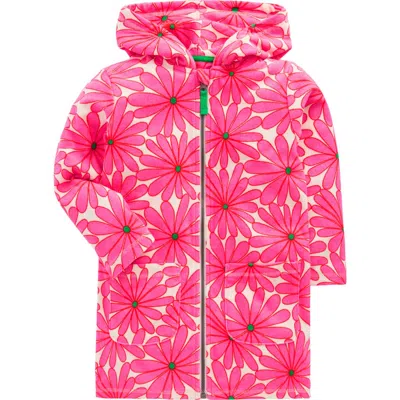 Mini Boden Kids' Romie Towelling Floral Cover-up Dress In Multi