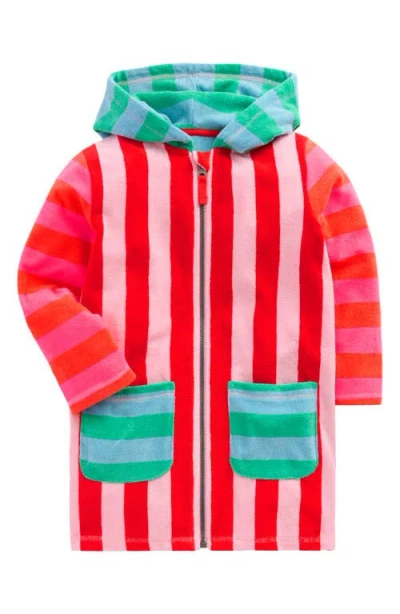 Mini Boden Kids' Romie Towelling Stripe Cover-up Dress In Multi