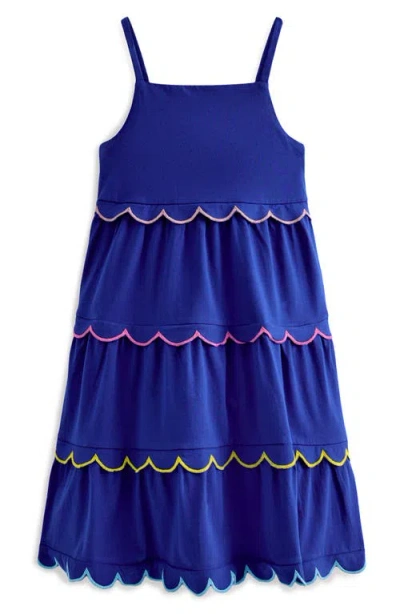 Mini Boden Kids' Scallop Cotton Jersey Sundress In Multi