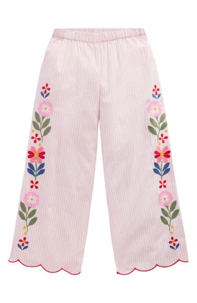 Mini Boden Kids' Scallop Hem Pants In Pink