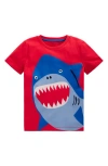 Mini Boden Kids' Shark Cotton Graphic T-shirt