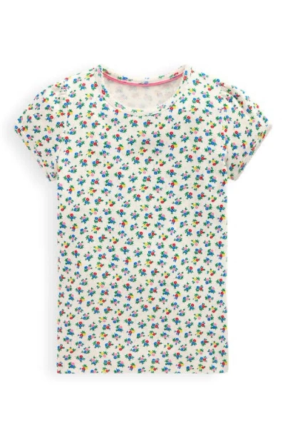 Mini Boden Kids' Short Sleeve Pointelle Top In Multi